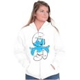 thumbnail image 3 of Vintage Retro Smurf Cartoon Character Unisex Plus Size Zip Hoodie Brisco Brands 5X, 3 of 5