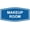 Blue, variant on Signs ByLITA Fancy Makeup Room Sign - Laser-Engraved Lettering | Durable ABS Plastic | Vibrant Colors | Powerful Foam Tape (Lt Gray) - Small