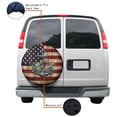 thumbnail image 4 of KAKALAD American Flag Seaweed Starfish Anchor 02 Spare Tire Cover Universal Vehicle Accessories Buckle Car Tools 16”in, 4 of 6