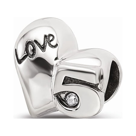 925 Sterling Silver Reflections Crystals from Swarovski 5th Anniversary Bead; for Adults and Teens; for Women and Men
