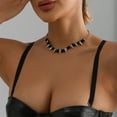 thumbnail image 3 of Edgy Spliced Alloy Chokers Necklace Adjustable Gothic Punk Inspired Jewelry Design, 3 of 12