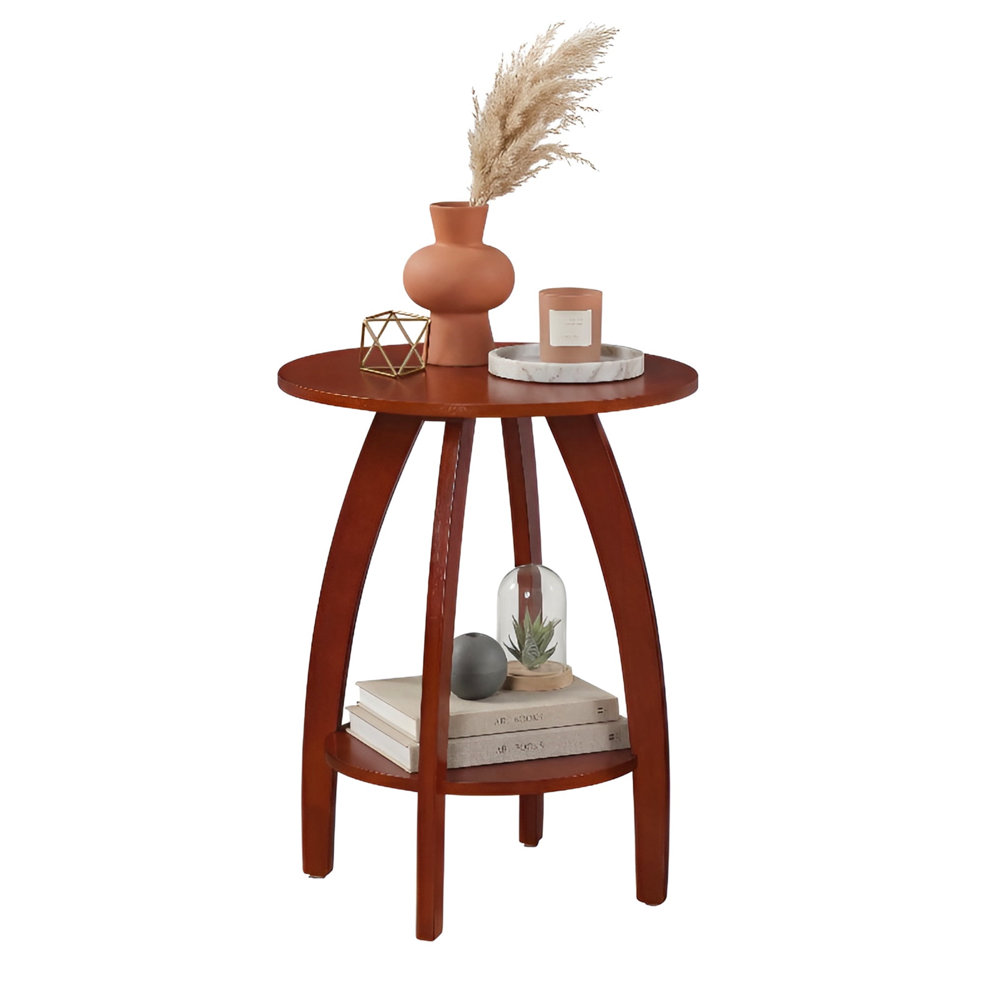 Convenience Concepts Aldrin End Table with Shelf, Mahogany