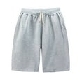 thumbnail image 6 of Akiihool Toddler Shorts for Boy Boys' Athletic and Casual Basketball Shorts (Gray,8-9 Years), 6 of 9