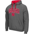 thumbnail image 2 of Men's Colosseum Charcoal Nebraska Huskers Big & Tall Arch & Logo 2.0 Pullover Hoodie, 2 of 3