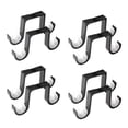 thumbnail image 1 of Soportes de Barra de Cortina Doble de 8 Piezas El Soporte de Techo Admite Aleación de Aluminio Negro, 1 of 7