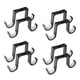 thumbnail image 1 of Soportes de Barra de Cortina Doble de 8 Piezas El Soporte de Techo Admite Aleación de Aluminio Negro, 1 of 7