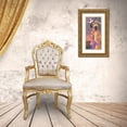 thumbnail image 3 of Unknown 17x32 Gold Ornate Wood Framed with Double Matting Museum Art Print Titled - Woman and Vase, 3 of 4