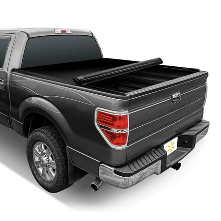 Auto Drive Soft Roll up Truck Bed Tonneau Cover Fits 2004-2014 F150 & 2006-2014 Mark LT 6.5FT Bed (78.8 )