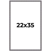 22x35 Frame Blue Kingsley Pewter Solid Wood Picture Frame Width 0.75 Inches |Interior Depth 0.5