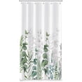 thumbnail image 4 of Green Botanical Shower Curtains 36x72 Inch Spring Natural Eucalyptus Leaves for Modern Minimalism Bathroom Decor Fabric Waterproof Polyester Sets with Hooks, 4 of 6
