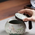 thumbnail image 3 of Boîte à Thé Glacé avec Couvercle Peint à la Main Chinois Boîte de Rangement Scellée Décoration, 3 of 7