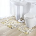 thumbnail image 3 of Ultra Soft Bathroom Rug And Mat Set, 2 Piece Bath Mat and U-Shaped Toilet Rug, Absorbent Non Slip Bathroom Rugs Fit Under Door For Summer Using, 3 of 6