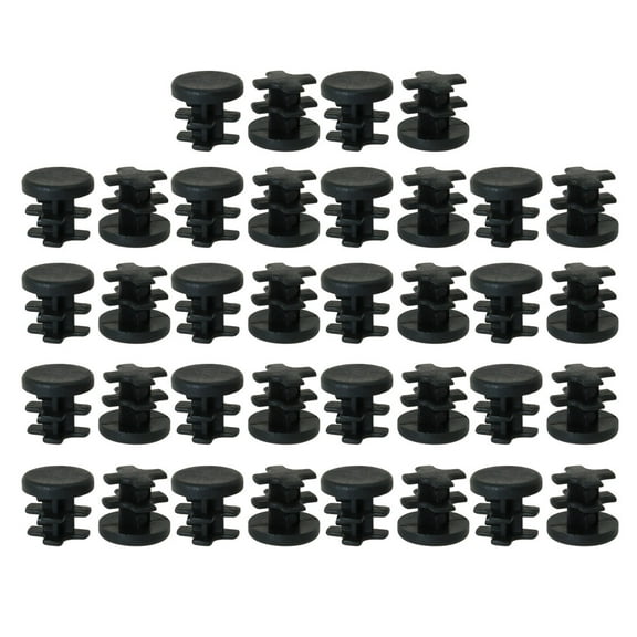 Plastic Round Tube Insert Glide End Cap 13mm 0.51" OD 36pcs Desk Non-scratch
