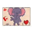 thumbnail image 4 of XMXY Area Rugs Doormat Outdoor Entrance, Cute Birthday Elephant Doodle Facecloth Non-slip Floor Mat Rug for Living Room Kitchen Sink Area Indoor,72"x48", 4 of 9