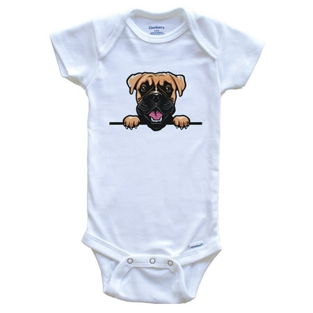

Boxer Dog Breed Cute One Piece Baby Bodysuit 0-3 months white