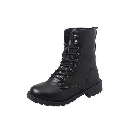 

Boots for Women Retro Flat Bottom Shoes Casual Boots Plus Size Slip On Double Zipper Shoes