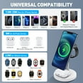 thumbnail image 6 of Cshidworld 3 in 1 Wireless Charger for iPhone Devices, 15W Fast Magnetic Charging Station for iPhone 17 16e 15 14 13 12 Pro Max, Charging Stand for iWatch 11 10 9 8 7 6 5 4 3 Ultra AirPod 2 3 4 Pro, 6 of 15