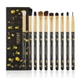 thumbnail image 1 of Set De Brochas De Maquillaje De Ojos, 10 Unidades, Modelo Negro, 1 of 4