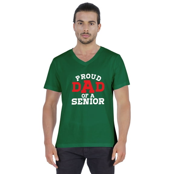 Inkmeso Mens Gradution Tee Shirt Proud Dad Of A Senior Graphic Print Tshirt For Daddy Gift