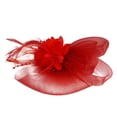 thumbnail image 3 of Women's Elegant Hat Strap Flower Mesh Party Hat Hair Clip Headband Accessory, 3 of 3