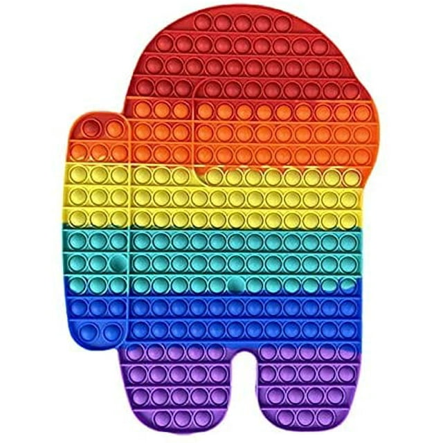 Jumbo Pop It Fidget, Among Us Pop It, Poppit Fidget, 17 pulgadas Gigante Push Pop Bubble Fidget Sensory, Silicone Fidget S Stress Xemadio WMCH-388