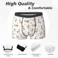 thumbnail image 2 of Men's Boxer Briefs, Bohemian Funny Deer Plant Soft Comfy Mens Underwear Boxer Briefs Breathable With Widen Waist, 2 of 7