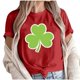 thumbnail image 1 of Camiseta de Manga Corta de Cuello Redondo Impresa de Primavera Superior de las Mujeres, Mezcla Ligera de Poliéster para Uso Diario Y de Fiesta Casual, 1 of 1