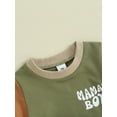 thumbnail image 4 of Mevireiy Mamas Boy Daddys Girl Print T Shirt Tops Elastic Jogger Shorts Summer Outfits, Brown, 2-3 Years, 4 of 7
