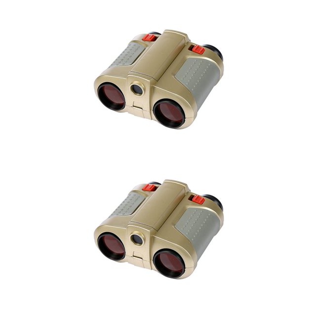 Soidarity Telescopio 4X30, visión nocturna, alcance de luz emergente, binoculares para niños, equipo de Camping al aire libre, 2021 nuevo película roja 2piezas Soidarity CBP155480