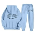 thumbnail image 6 of khonts,Men's Long Sleeve Letter Printed Sweatsuit Fall Stylish Sports Set 2 Piece Casual Zip up Hoodies with Pockets and Sweatpants Outfits White S, 6 of 6