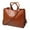 Brown, variant on Elegant Womens Leather Handbag Zipper Closure Big Capacity Purse Bag Satchel Red
