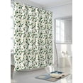 thumbnail image 3 of Christmas Botanical Long Shower Curtain Set, Waterproof Shower Curtains for Bathroom, Green Xmas Leaf Berry Washable Fabric Cloth Bath Curtain for Bathtub Decoration with Hooks 72x84 Inches, 3 of 6
