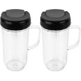 thumbnail image 1 of 2pcs 22oz Blender Cups Replacement for Magic Bullet, with Flip Top To-Go Lid and Handle - Compatible with 250w Magic Bullet Mb 1001 Mb 1001b Mbr-1701, 1 of 5