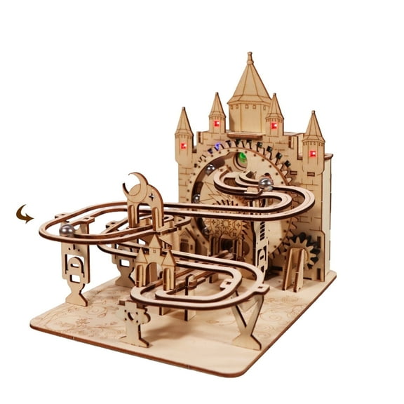 Wooden Marble Run 3D Puzzles For Adults Crafts To Build Mechanical Model Kits Brain Birthday And Christmas Gifts