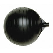Kerick Valve PF06 Polyethylene Sphere Float Ball, 6" Diameter, 6" Length, 1/4" Female Thread,Black