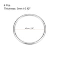 thumbnail image 2 of 4 Piezas de Hebilla O Ring de 1.6 Pulgadas (40 mm) O-Rings de Aleación de Zinc Tono Plateado para Accesorios de Hardware, Bolsos, Cinturones, Manualidades DIY, 2 of 3