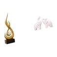 thumbnail image 6 of Dualoai Modern Resin Flame Elephant Figurine Sculpture Abstract Art Ornament Unique Tabletop Decoration for Living Room Cabinet Office Bedroom Entrance Keepsake, 6 of 8