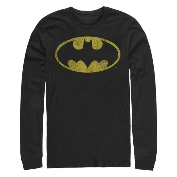 Men's Batman Logo Retro Caped Crusader  Long Sleeve Shirt
