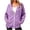 Purple, variant on cocolona Hoodies for Women Solid Color Long Sleeve Fall Winter Drawstring Sweatshirts Loose Casual Zipper Jackets with Pockets
