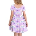 thumbnail image 6 of Grblisyd Girls Dresses Summer Short Sleeve Kids A Line Cute Cartoon Sundresses with Pockets for Casual 3-12 Y, 6 of 6