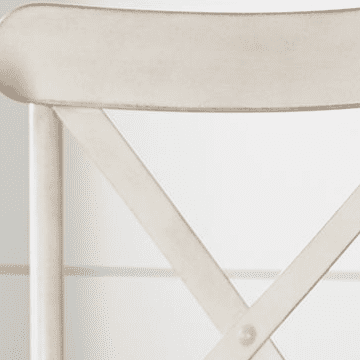 Weston Home Perry X-Back Metal Dining Chairs, Set of Two, Antique White