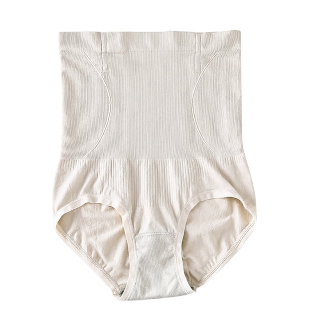 Fajas para mujer, cintura alta, calzoncillos de algodón, abdomen, corsé, beige claro Vogacara AP001085-06