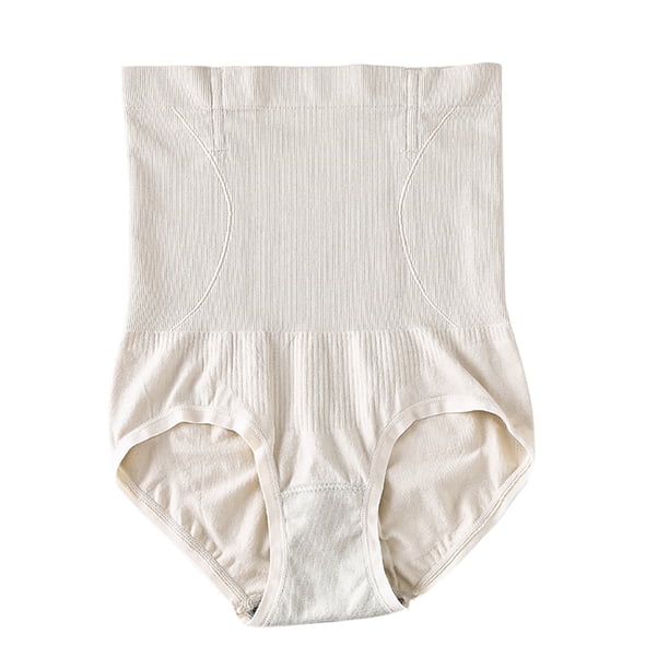 Fajas para mujer, cintura alta, calzoncillos de algodón, abdomen, corsé, beige claro Vogacara AP001085-06