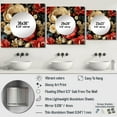 thumbnail image 4 of Designart "Red And Beige Elegant Poppy Blossom Field" Floral Red Large Square Mirror - Square Bedroom Mirror Printed Wall Decor - Cottage Square Printed Wall Mirror Art, 4 of 5