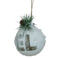 thumbnail image 3 of Northlight 5" White Frosted NOEL With Holly and Berries Christmas Glass Ornament, 3 of 6