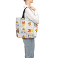 thumbnail image 3 of Sigee Construction Equipments Worker Print Large Capacity Zippered Tote Bag - Durable, Stylish and Versatile for Everyday Use, 3 of 9