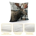 thumbnail image 4 of PRATYUS  Lodge Cabin Throw Pillow Covers Retro Blue Grid Rustic Farmhouse Pillow Cases for Kids Teens Adults Wild Bear Deer Animals Jungle Trees Cushion Covers for Office Couch  White, 4 of 5