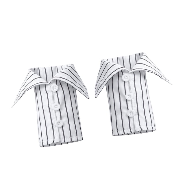 2 piezas de muñequeras falsas, accesorios para disfraces, para hombre y mujer, ideales para camisas y otros usos. blanco