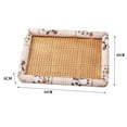 thumbnail image 4 of Ice Rattan Cooling Bed for Cats Dogs, Summer Cooling Pet Mat Ice Pad Sleeping Mats, Pet Ice Pad Mat Pet Cooling Mat, Cool Pad Cushion Dog Cat Puppy Blanket Pet Self Cooling Pad (B, 24*18*2in), 4 of 4