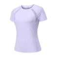 thumbnail image 4 of WERYOUNG Performance Short Sleeve T Shirts For Women Breathable Athletic Workout Tees Stylish Tops L, 4 of 5